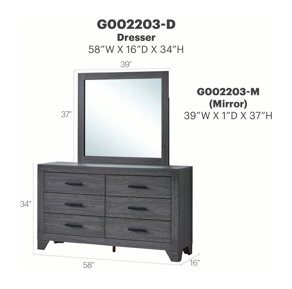 Plano Dresser and Mirror