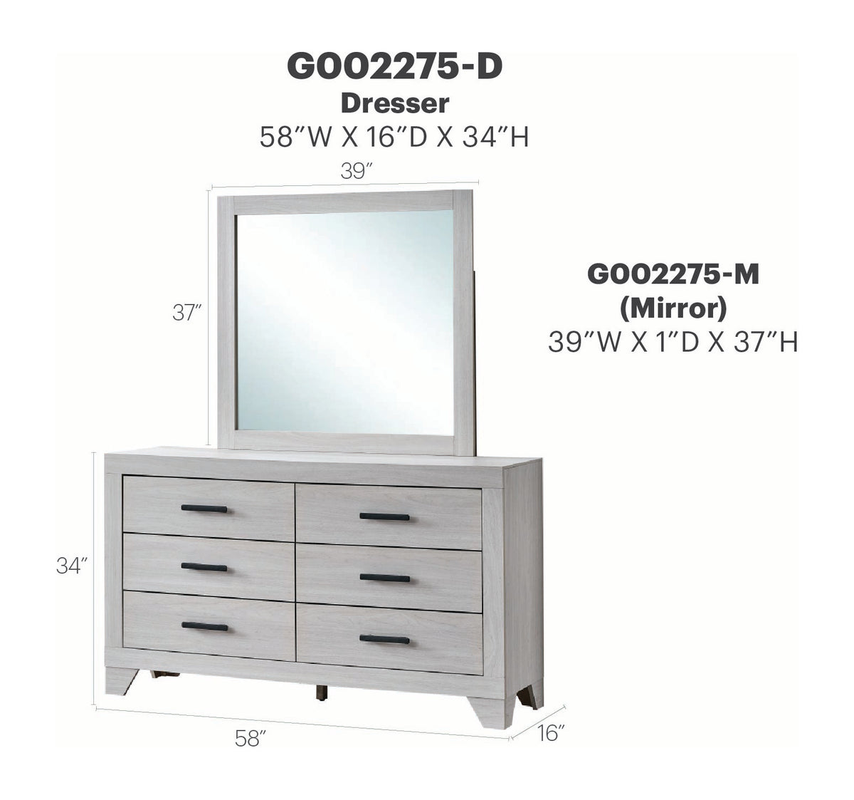 Plano Dresser and Mirror