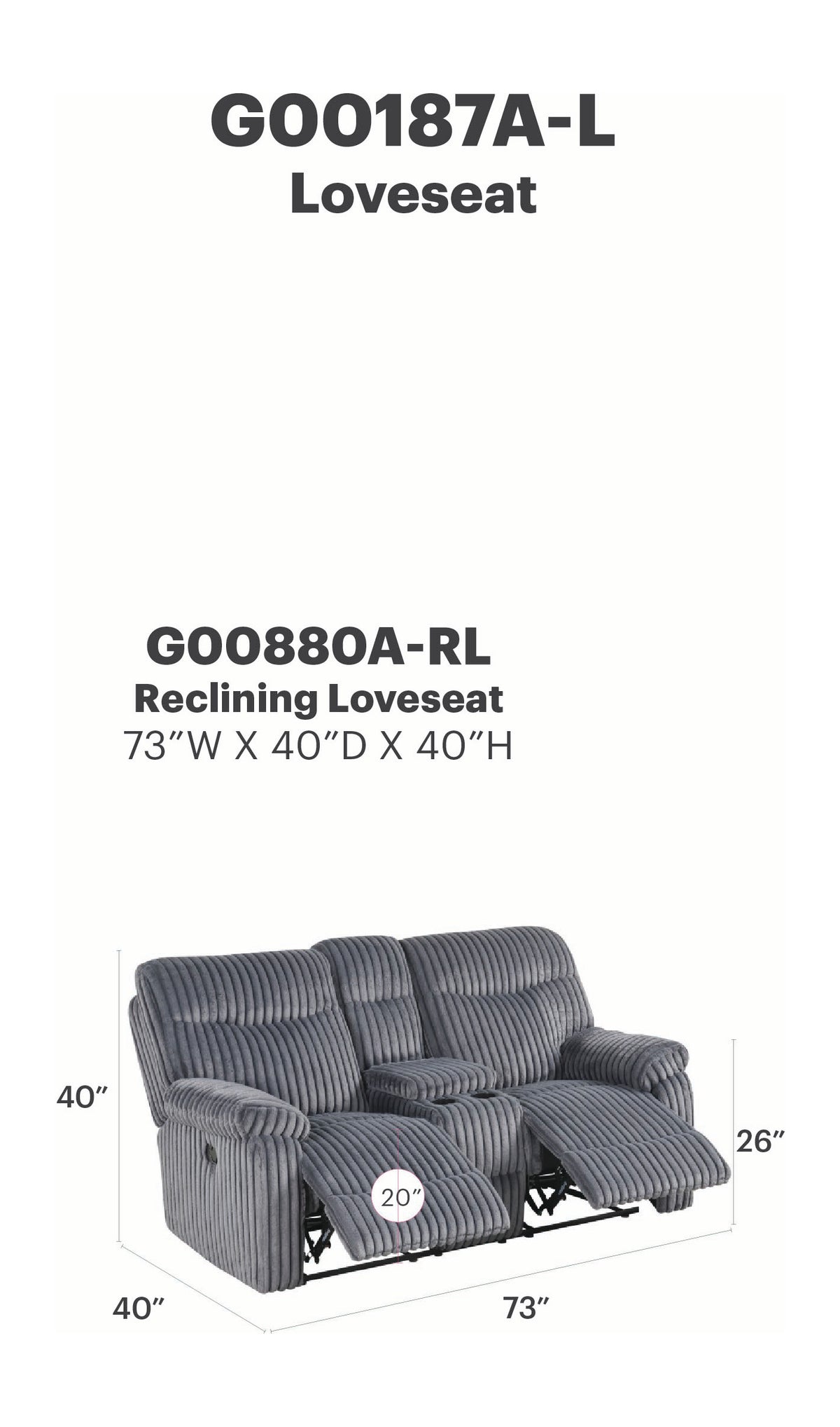 Comfy Reclining Loveseat