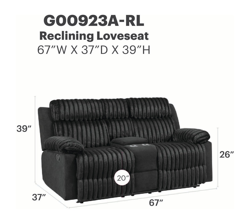 Plush Reclining Loveseat