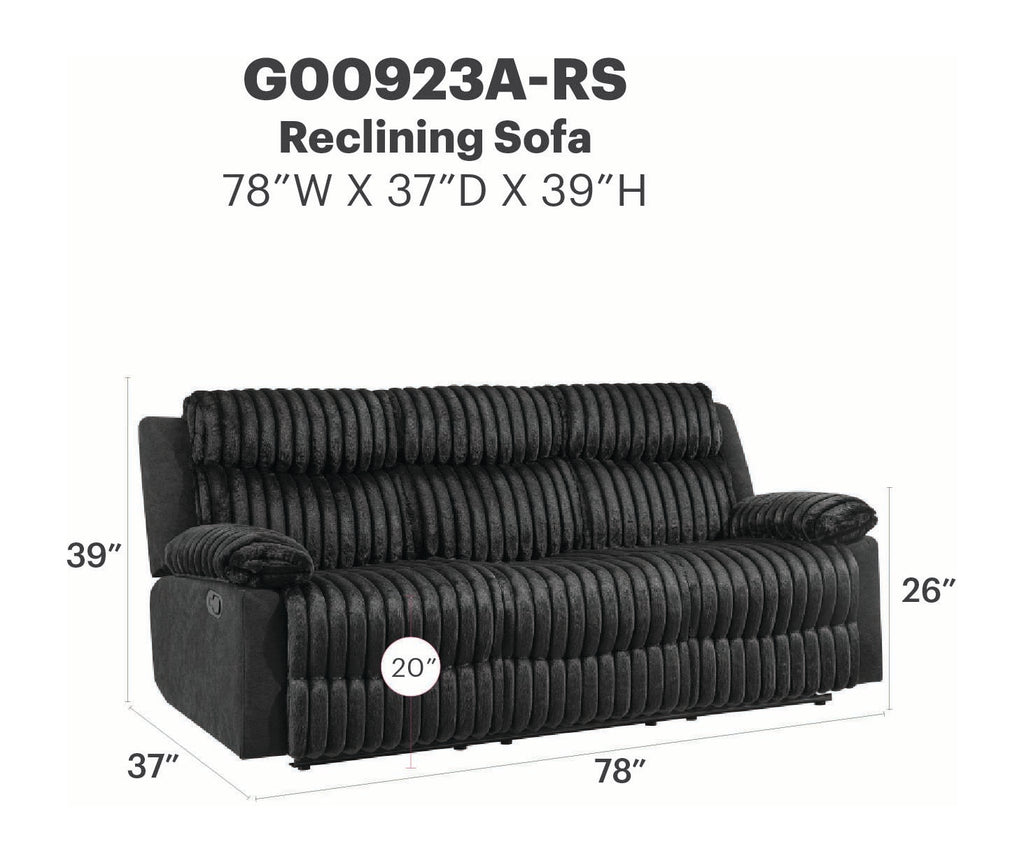 Plush Reclining Sofa