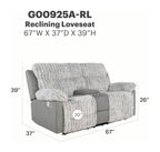 Plush Reclining Loveseat