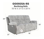 Plush Reclining Sofa