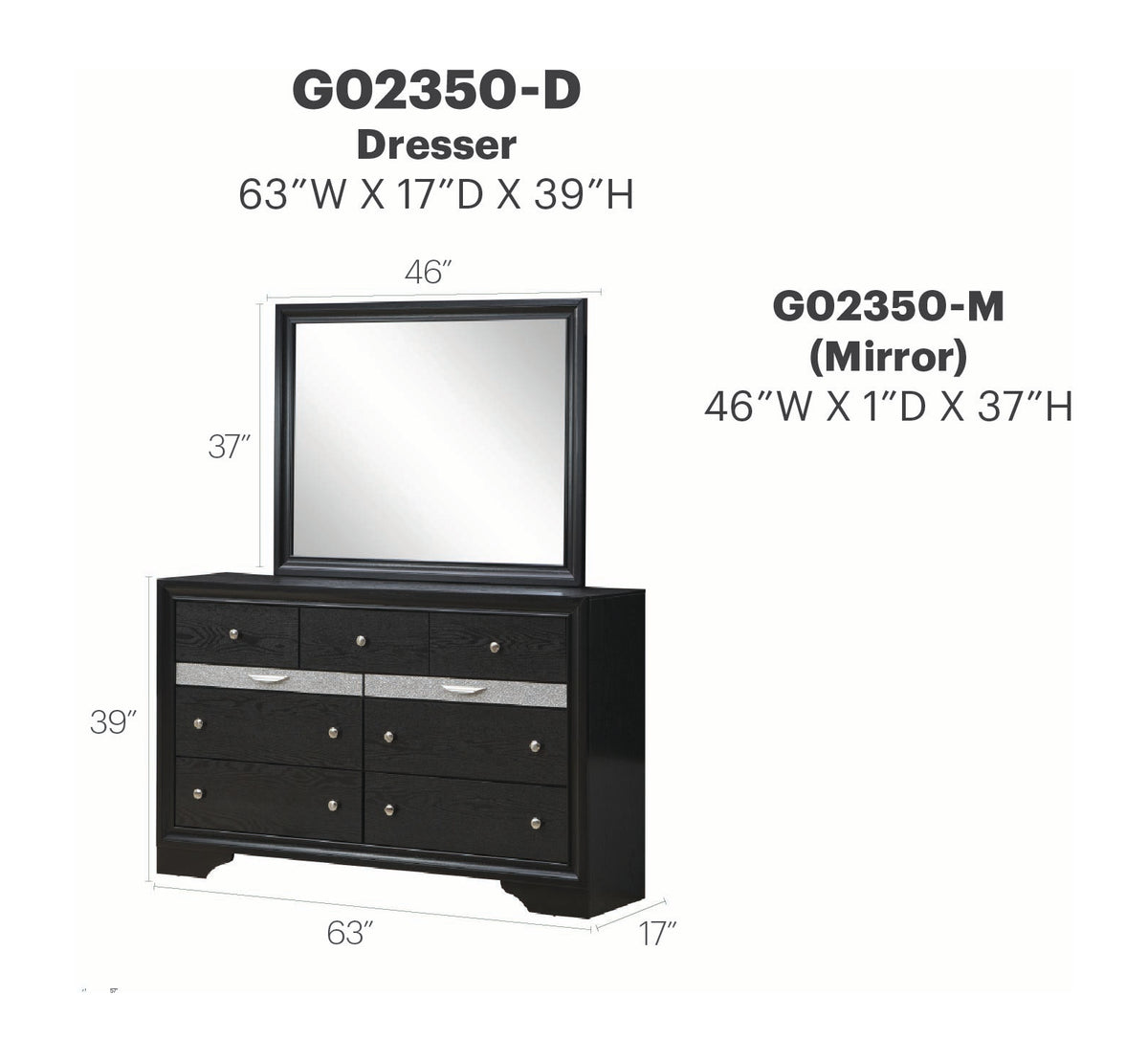 Madrid Dresser and Mirror