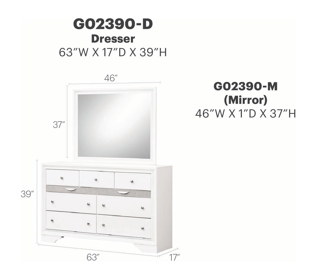 Madrid Dresser and Mirror