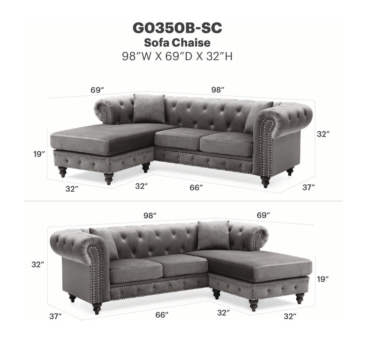 Nola Sofa Chaise