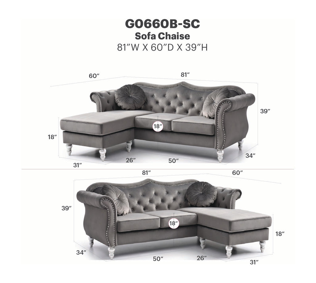 Hollywood Sofa Chaise