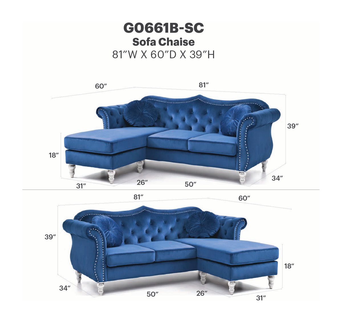 Hollywood Sofa Chaise