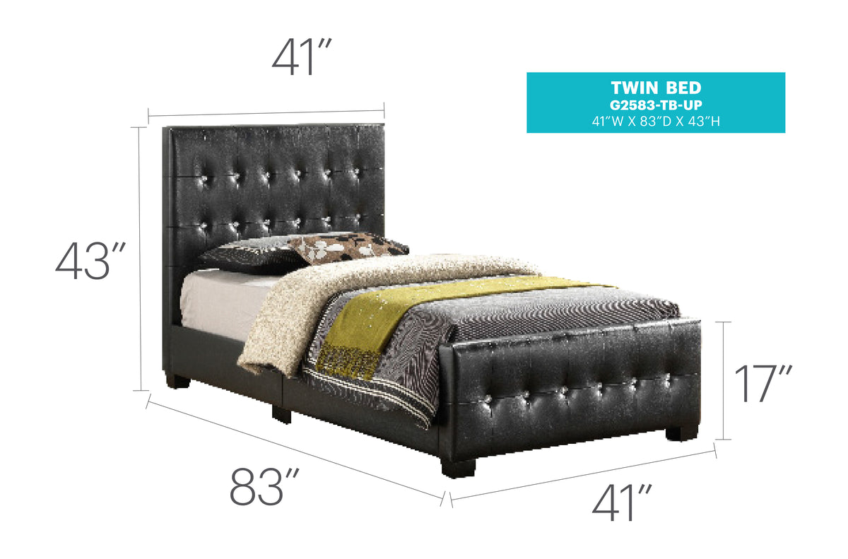 Diamond Upholstered Bed