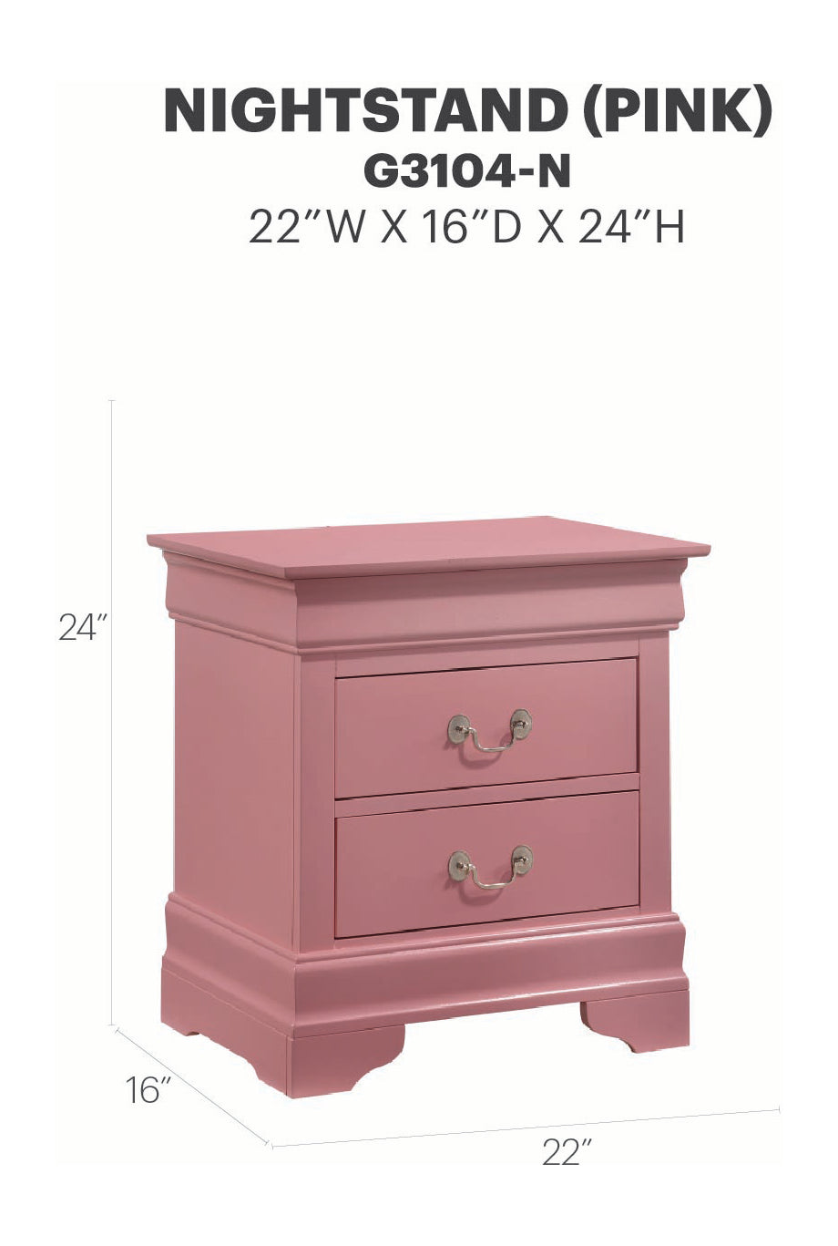 Louis Phillipe Nightstand