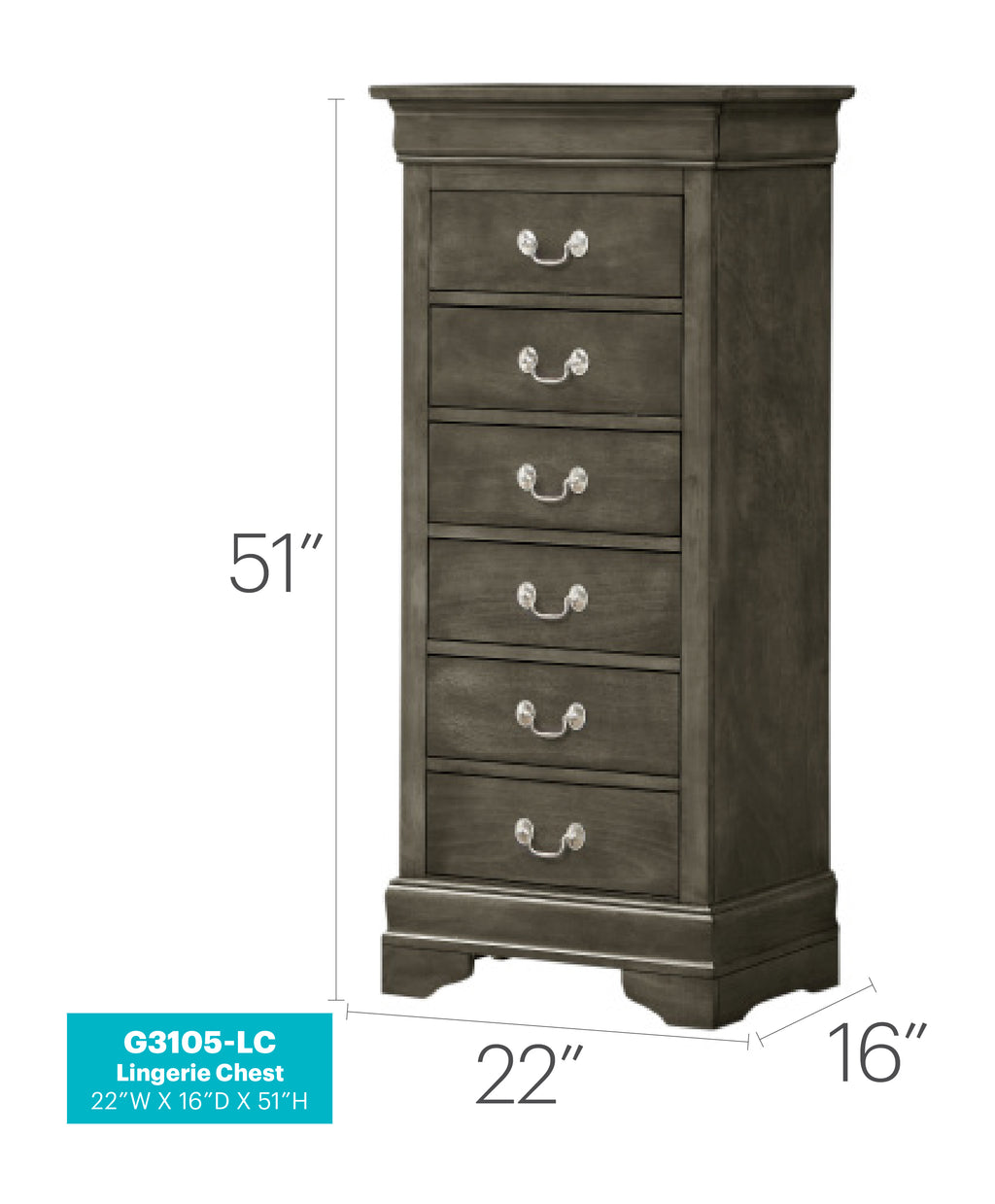 Louis Phillipe Lingerie Chest