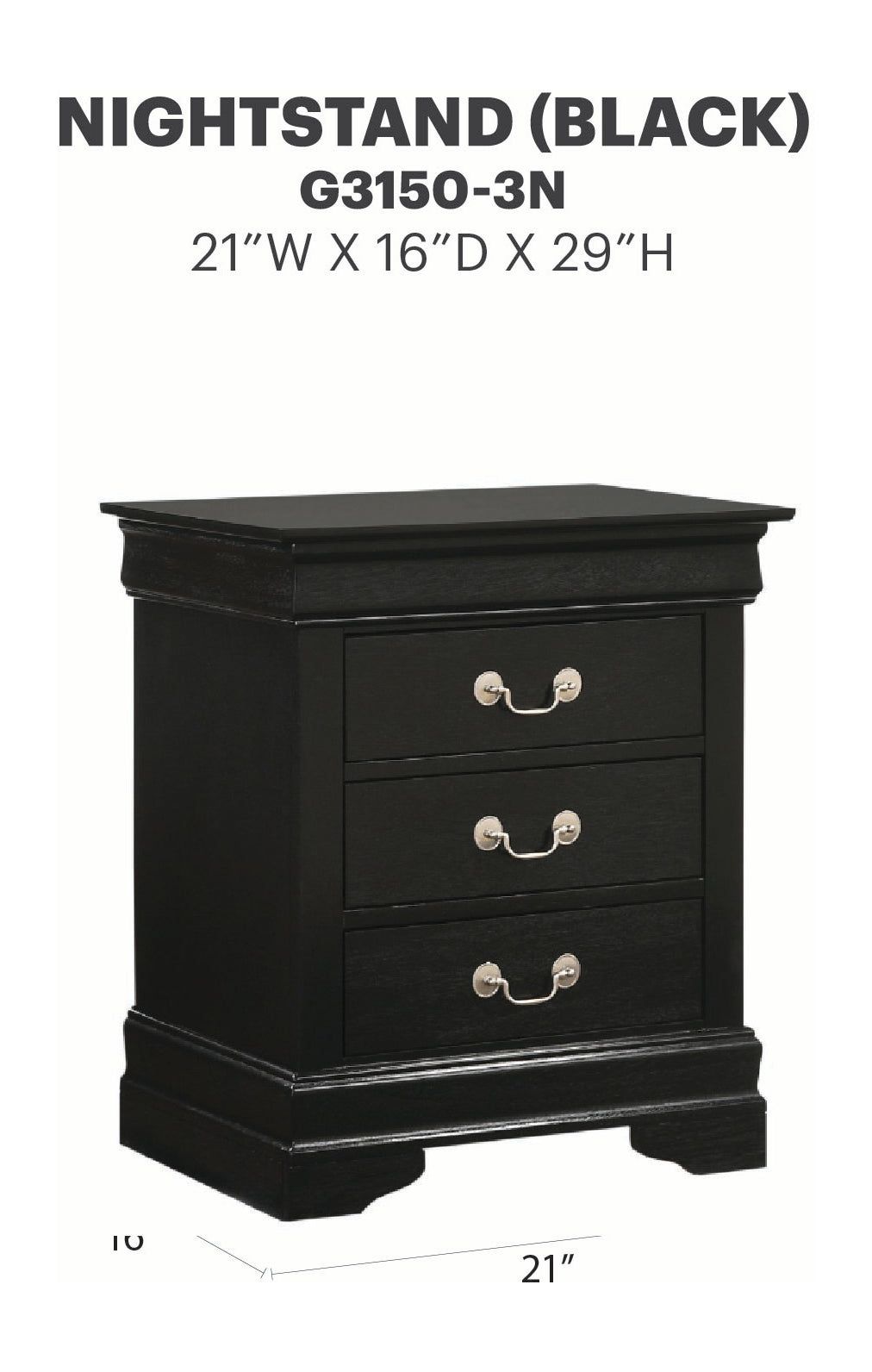 Louis Phillipe Nightstand