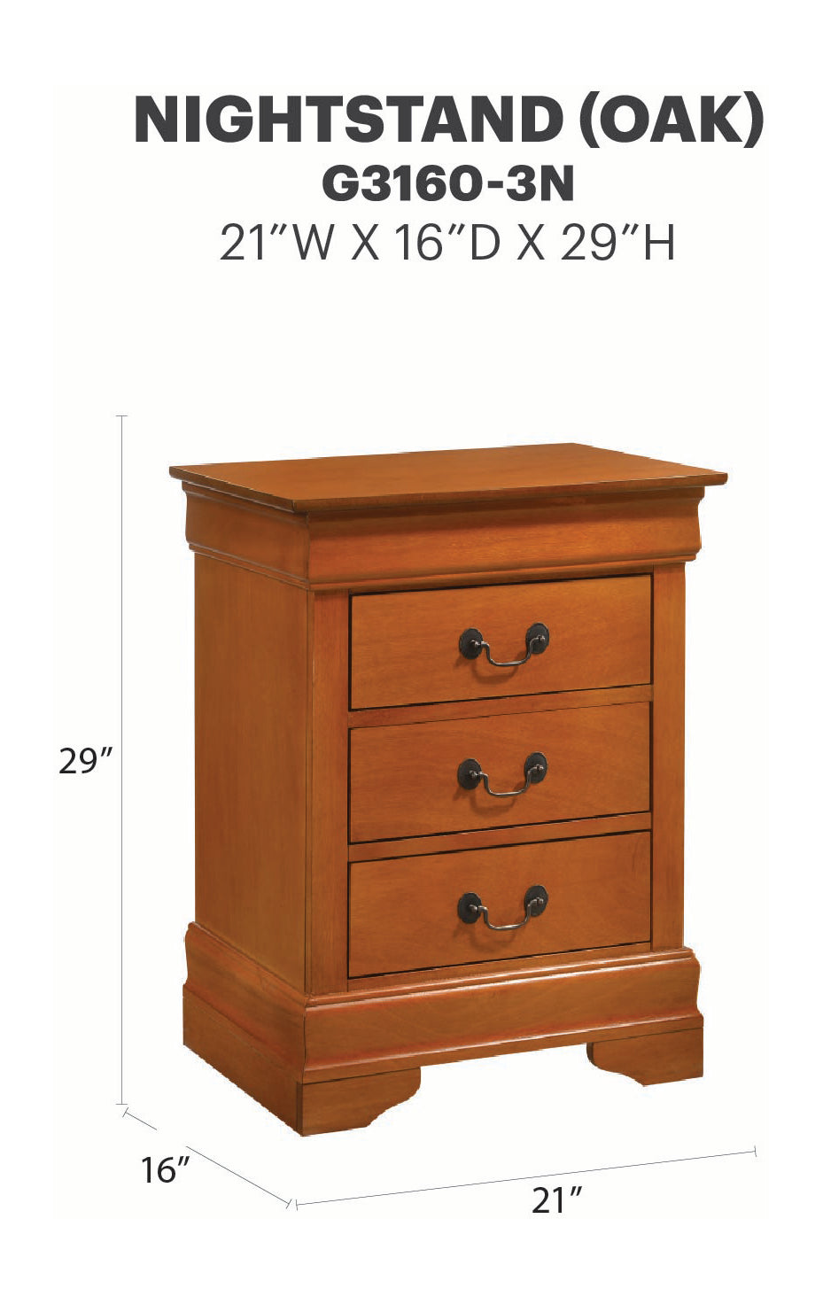 Louis Phillipe Nightstand