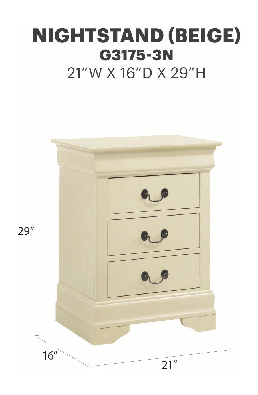 Louis Phillipe Nightstand