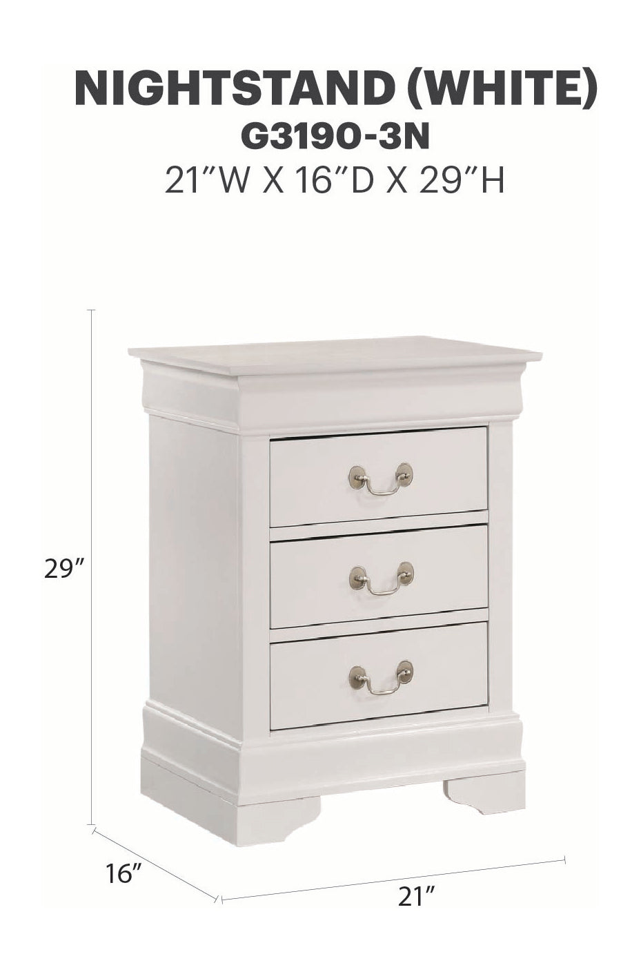 Louis Phillipe Nightstand