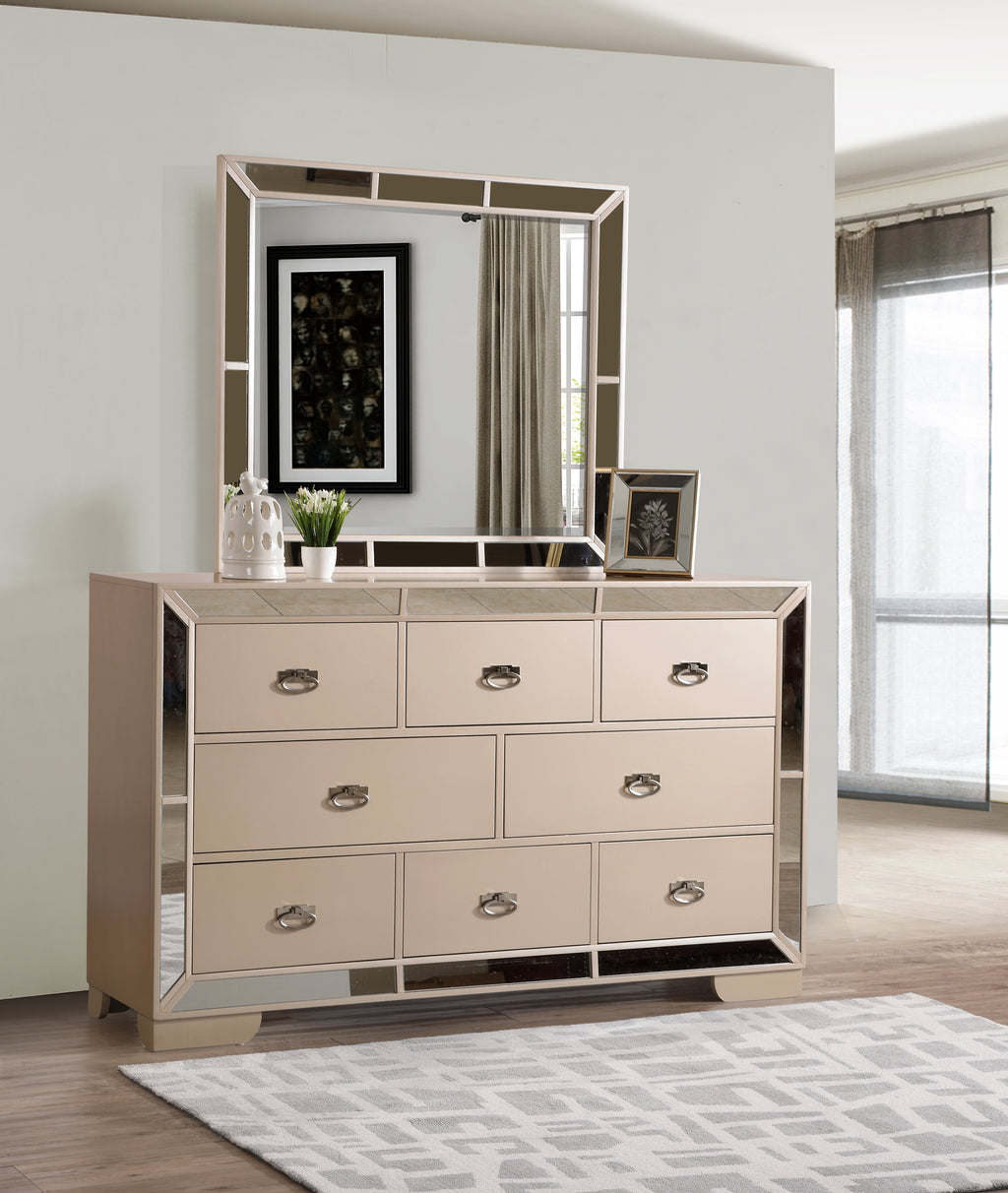 Hollywood Hills Dresser and Mirror