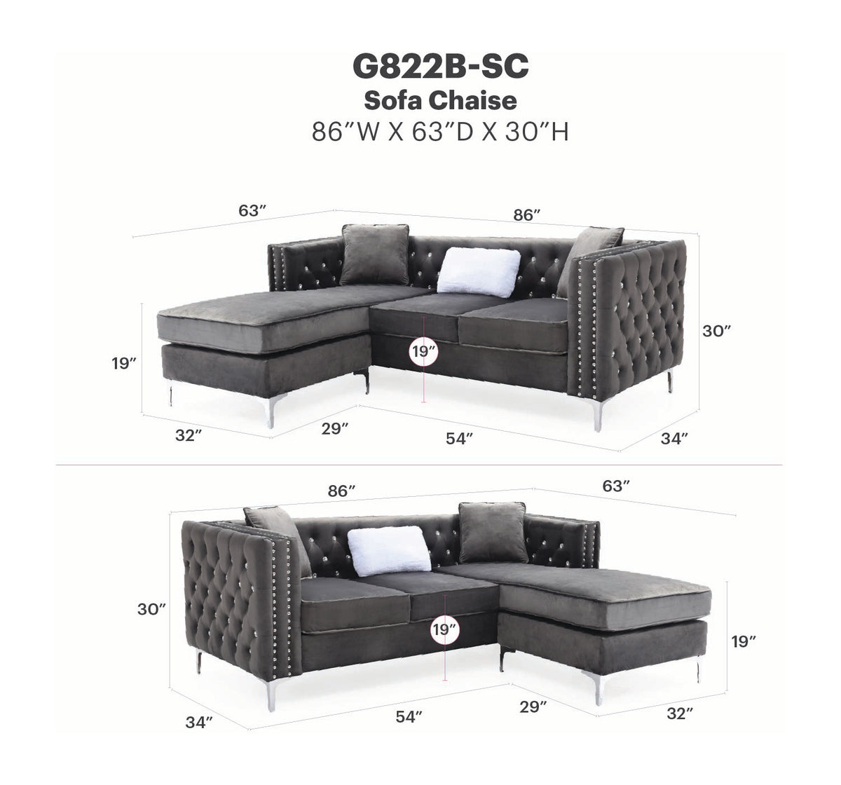 Paige Sofa Chaise