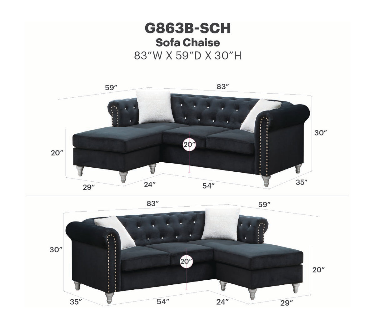Raisa Sofa Chaise