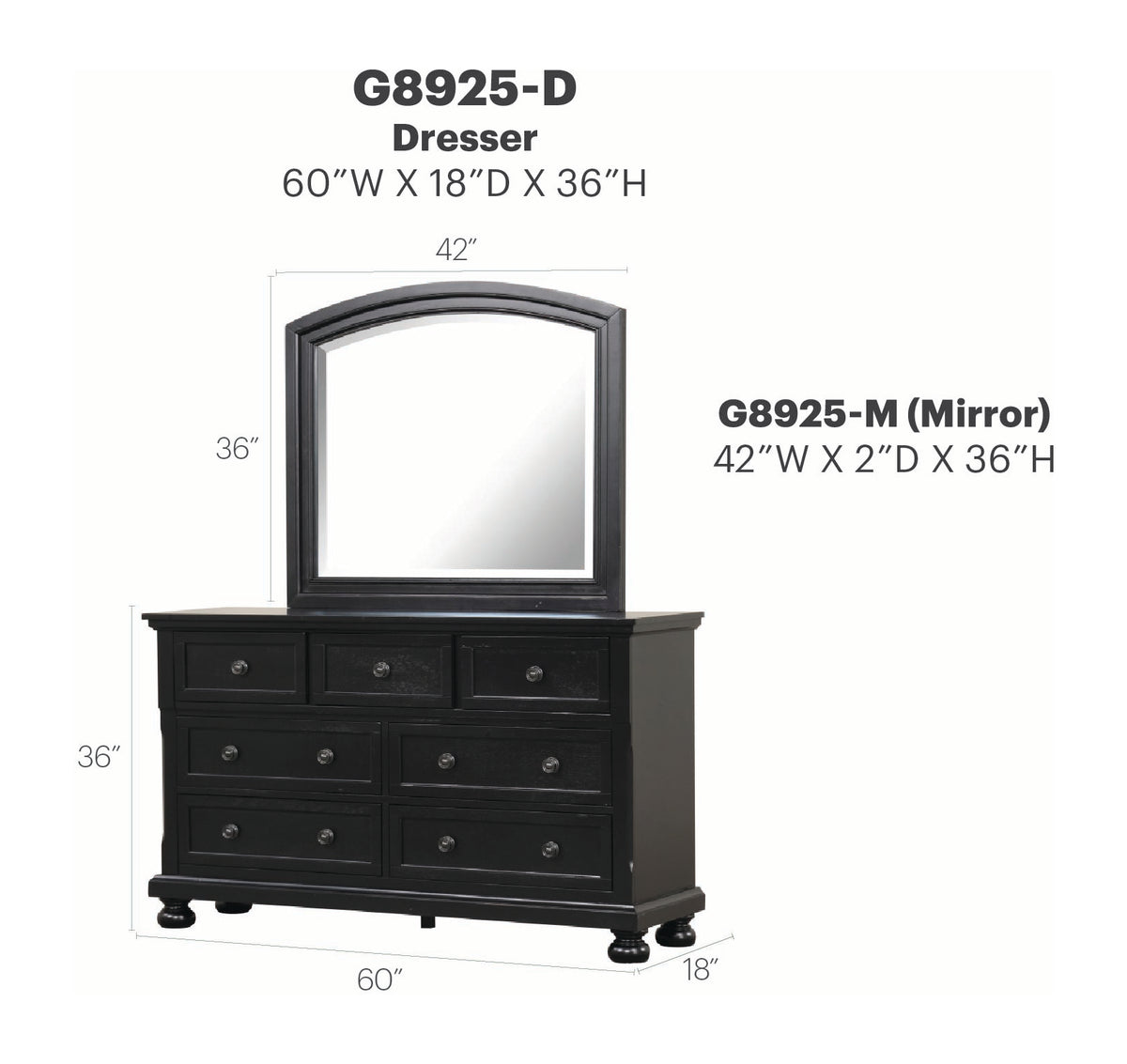 Meade Dresser and Mirror