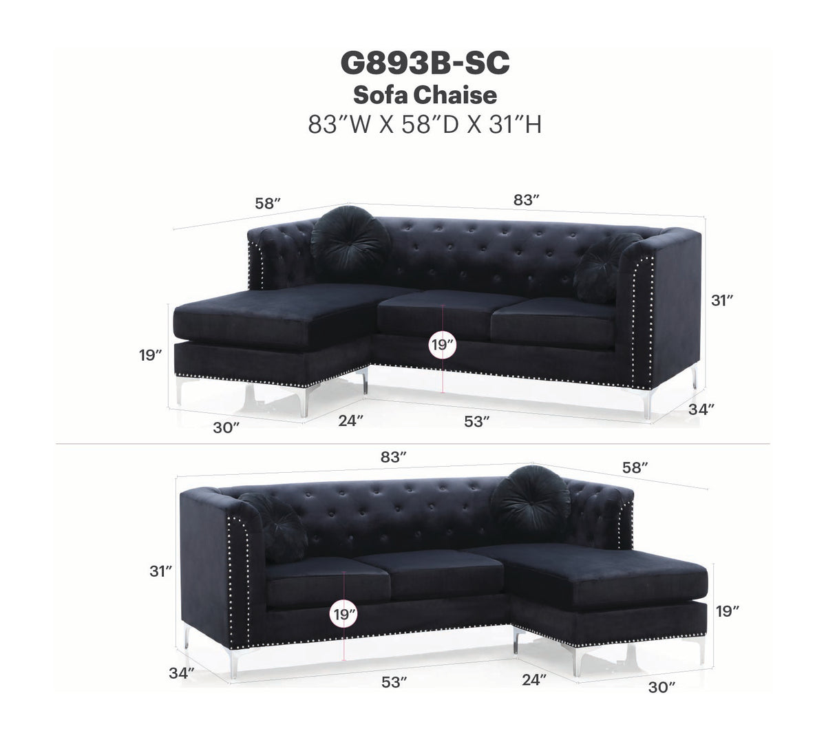 Pompano Sofa Chaise